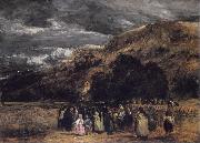 David Cox A Welsh Funeral oil painting reproduction